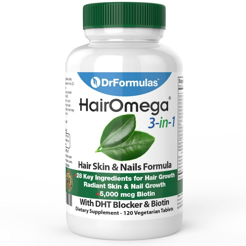 DrFormulas HairOmega 3in1 Hair Growth Vitamins with DHT Blocker