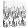 thumbnail image 2 of Ships Next Day Canvas Wall Art 12"x12",Black Grey Forest Wood Framed Canvas Print Painting,Contemporary Silhouette Abstract Art Ready to Hang Small Picture Wall Decor for Kitchen Dining Room Office, 2 of 9