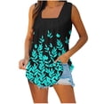 thumbnail image 2 of Birdeem T-Shirt Mode Femme Imprimé Confortable Ample Sans Manches, 2 of 12