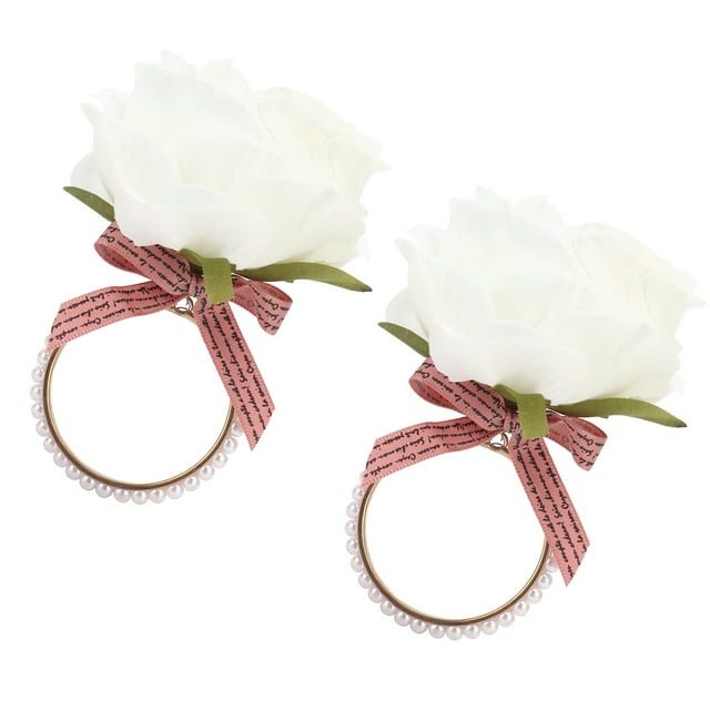 Napkin Ring,2Pcs Iron Napkin Buckle Wedding Decor Flower Napkin Ring Unrivaled Performance