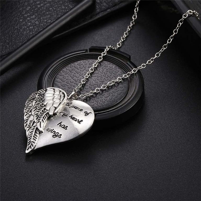 A piece of my heart has wings necklace deals