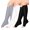 Black Gray White, variant on 3 Pairs Zipper Open Toe Copper Compression Socks for Women & Men Circulation 15-20 mmhg - Better Blood Flow, Swelling, Best Support for Medical, Running, Nursing