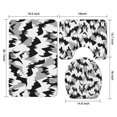 thumbnail image 3 of Black and Gray Halloween Bats Bathroom Rugs Sets 3 Piece,Toilet Cover Set,Absorbent Non Slip Bathroom Mats Sets with U-Shaped Contour Rug Toilet Rug Set, 3 of 5