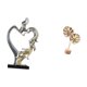 thumbnail image 5 of Escultura romántica de amantes de , figura artística de pareja, adorno creativo de hojas de metal para dormitorio, boda, mesa, decoración del, 5 of 8