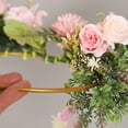thumbnail image 6 of Veeogra Artificial Floral Front Door Wreath,14" Pink Rose Hydrangea Ring Wreath,Farmhouse Handmade Floral Decor,Spring Summer Wreaths,Wedding Festival Holiday Decor,Outdoor Wreaths For Front Door, 6 of 9