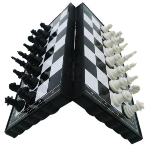 Wangscanis Ensemble d'Échecs de Voyage Magnétique Portable avec Plateau d'Échecs Pliant Jouets