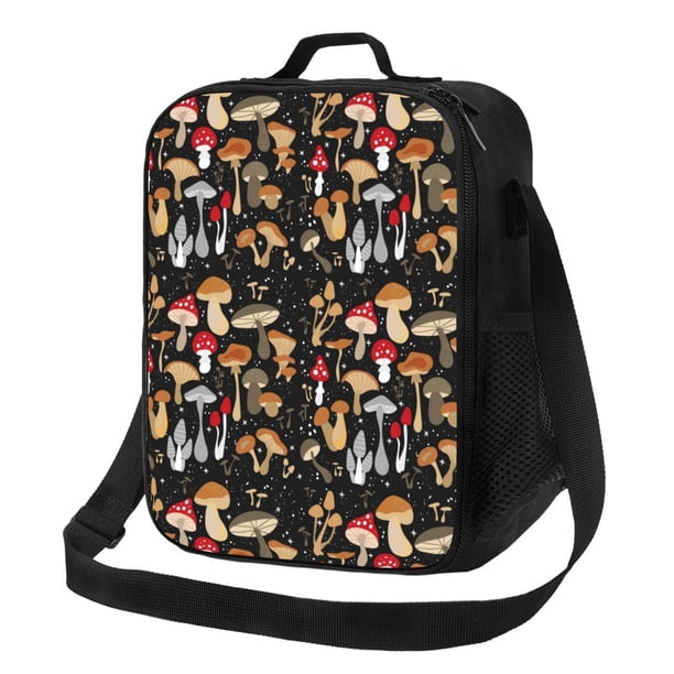 Fotbe Various Mushrooms Lonchera Bolsa de Almuerzo para Hombres y Mujeres, Lonchera de Gran Capacidad, Bolsa de Almuerzo Reutilizable, Bolsa Térmica Aislante