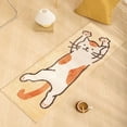 thumbnail image 4 of Alfombra de dormitorio con dibujos animados sonrientes, para sala de estar, sofá, mesa de café, alfombra de piso larga y fresca, manta para mesita de noche, tapete para pies, 4 of 5