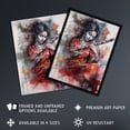 thumbnail image 3 of Woman Playing Classical Indian Folk Music Watercolour Artwork Ragini Musician Portrait Large Wall Art Poster Print Thick Paper 18X24 Inch, 3 of 5