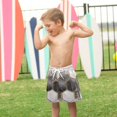 thumbnail image 4 of FORMRS Boys Swim Trunks Quick Dry Mesh Liner Boardshorts Sizes XS-XL, Gray Hexagons, 4 of 7