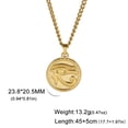 thumbnail image 4 of EUEAVAN The Eye of Horus Pendant Necklace Women Stainless Steel Gold Color Thick Chain Ancient Egypt Amulet Jewelry Gift, 4 of 5