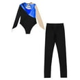 thumbnail image 4 of TiaoBug Gymnastics Leotards for Girls Dance Tumbling Outfit Athletic Dancewear Unitard Tracksuit Royal Blue 10, 4 of 5