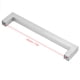 thumbnail image 3 of Manija de gabinete plateada de acero inoxidable 304 de 12 mm, accesorio para puerta de muebles de estilo simple (192 mm), 3 of 8
