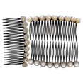 thumbnail image 4 of MesaSe 3 pcs Pearl Hair Combs Rhinestone Hair Comb Decorative Hair Side Comb Women Hair Combs, 4 of 5