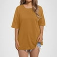 thumbnail image 2 of Chemises à Manches Longues Amples et Longues pour Femmes, Printemps Été, Manches Mi-Longues, Col en V, Col Roulé Simulé, Tunique en Coton à Manches Longues pour Femmes, T, Col Rond, Chemises à Manches Longues pour Femmes, Chemise, 2 of 5