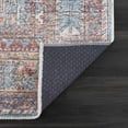 thumbnail image 4 of BoutiqueRugs Holli Oriental Medallion Area Rug - Vintage Traditional Floral Carpet for Living Room - Machine Washable - Burgundy, Peach, Blue- 6'7" x 9' (6x9), 4 of 14
