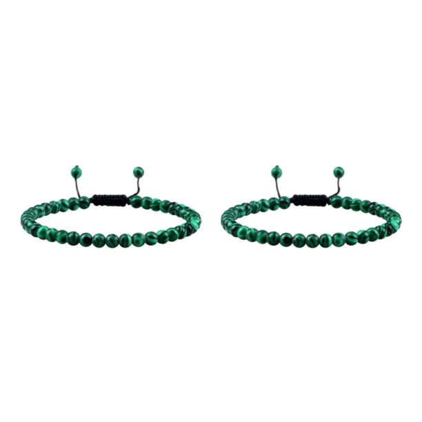 Jumpingount De Cuentas De Piedra Diseños Únicos Y De Moda Para Múltiples Estilos De Piedra Natural Verde Pavo Real Verde pavo real 2Conjunto