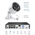 thumbnail image 4 of 4MP PoE Security Camera System, ZOSI 5MP 8CH NVR, 4pcs Bullet IP Outdoor Camera, Audio Recording, 2TB HDD, 4 of 8