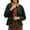 Black, variant on SwiftWear Women's Casual Padded Quilted Jackets Long Sleeve Button Down Puffer Jacket Color Block Outerwear Coats​, Red