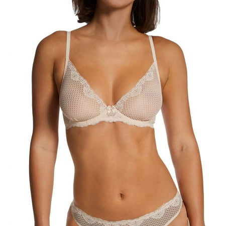 Women s Timpa 16541 Alice Lace Plunge Bra (Beige 38C)