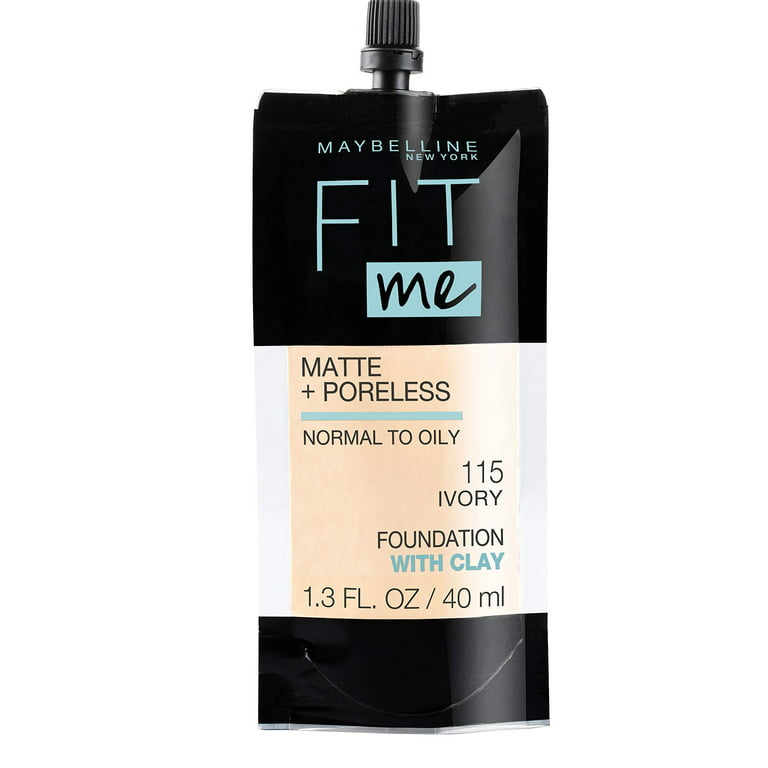 Maybelline New York Fit Me Matte+Poreless Liquid Foundation Tube - Ivory  115 (18 ml)