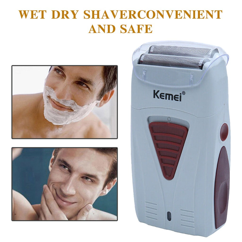 Electric Shaver Twin Blade Cordless Wet Dry Shave USB Rechargeable
