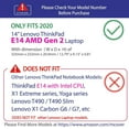 thumbnail image 2 of mCover Hard Shell Case for 2020 Lenovo ThinkPad E14 14-inch AMD Gen 2 Laptop Computers (Aqua), 2 of 5