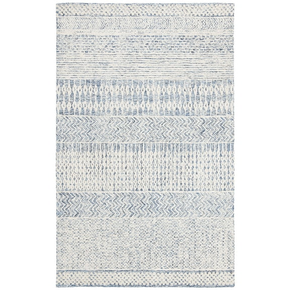 SAFAVIEH Glamour Andreas Geometric Area Rug, Navy/Ivory, 10' x 14'