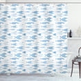 thumbnail image 1 of Ambesonne Fish Shower Curtain, Tropical Piranha Pattern, 69"Wx70"L, Pale Blue Pale Blue, 1 of 3