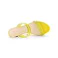 thumbnail image 4 of BLISSFUL STEP Sandales Mules à Talon Bloc à Brides pour Femme Jaune 6,5, 4 of 7