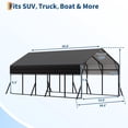 thumbnail image 6 of 13x26x11ft Heavy Duty Metal Carport Kit – Reinforced Frame & Anchors – 100MPH Wind & 35PSF Snow Rated – Shelter for 2 Cars, Trucks, Boats, RVs, Tractors – Easy Assembly, 6 of 7