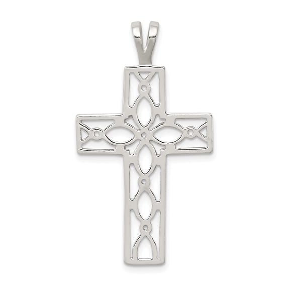 Beautiful Sterling Silver Polished Cross Pendant