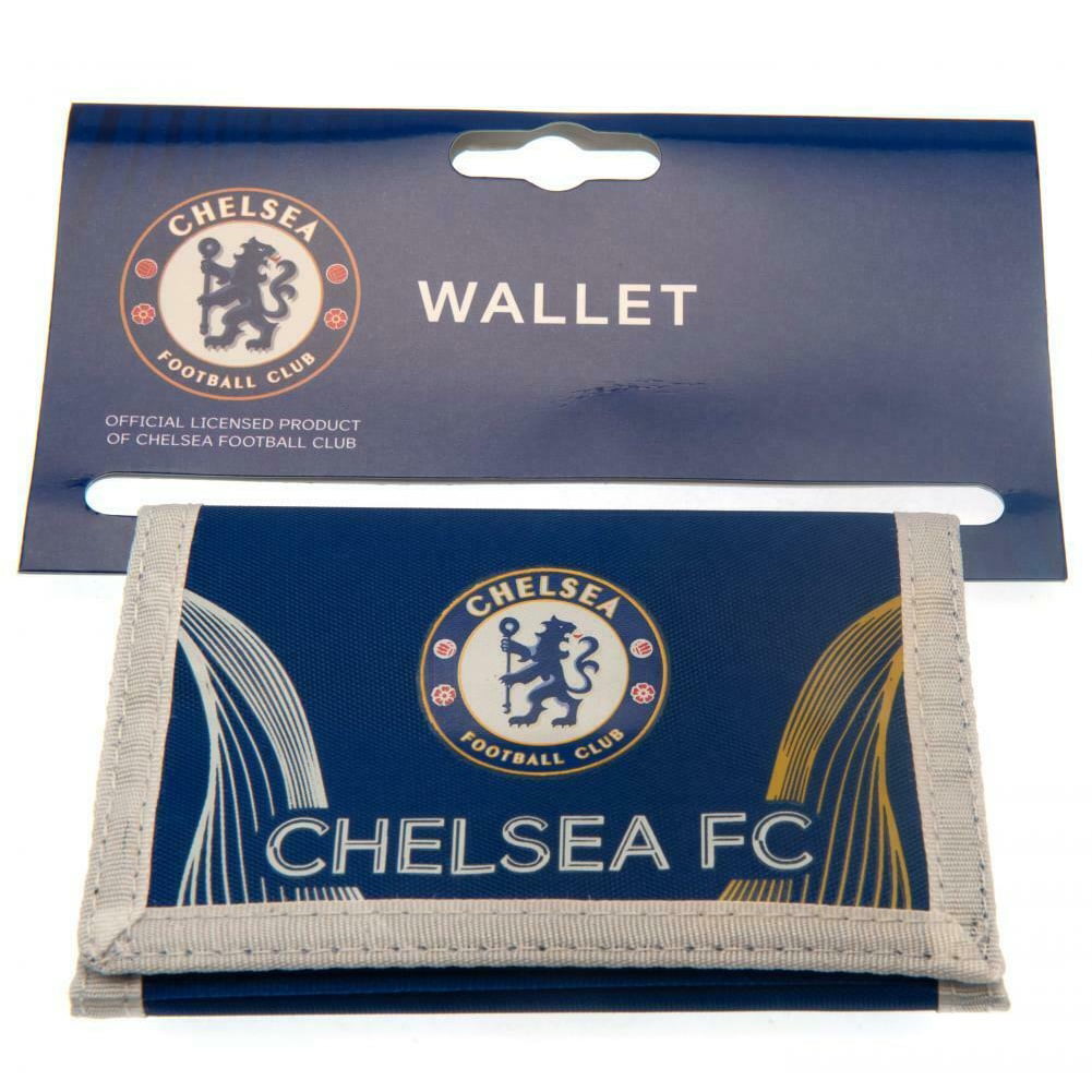 FOOT-ACC Chelsea Fc Wallet Soccer Club Zip PU Long Purse Blue 