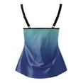 thumbnail image 4 of Ramiter Women No Bottom Modest Swimwear Tops Tankini Top Only Push Up Swimsuits Tummy Control Bathing Suit Blue,M, 4 of 5