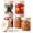 6 Pack-4oz, variant on Glass  Storage Containers 6 Pack, 2 & 4 Oz  Jars with Vented   Leak Proof   Small Glass Jars for Meal Prep, Soup, Stew, Oatmeal