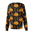 thumbnail image 4 of MLQIDK Halloween Scrub Jackets for Woman Long Sleeve Button up Plus Size Medical Scrub Tops Pumpkin Ghost Bat Printed Nurses Working Uniform Spooky Lab Coat Saffron 5XL, 4 of 5