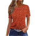thumbnail image 2 of Xdegoge T Shirts for Women Short Sleeve Crewneck Casual Boho Vintage Vibe Regular Fit All Over Floral Botanical Print Graphic Soft Comfy Breathable Flowy Summer Spring Tops, 2 of 4