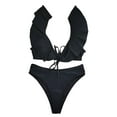 thumbnail image 4 of TIHLMK Women's Bandeau Push-Up Bikini Set & High-Waist Swimsuit Soft Polyester, Easy Care for Beach, Pool & Summer Vacations (S-XL)​, 4 of 6
