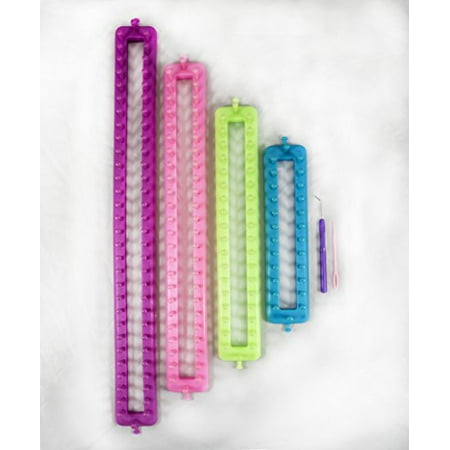 Long Knitting Loom Set 4 Different Looms W Hook And Needle Long Knitting Loom Set 4 Different Looms W Hook And Needle