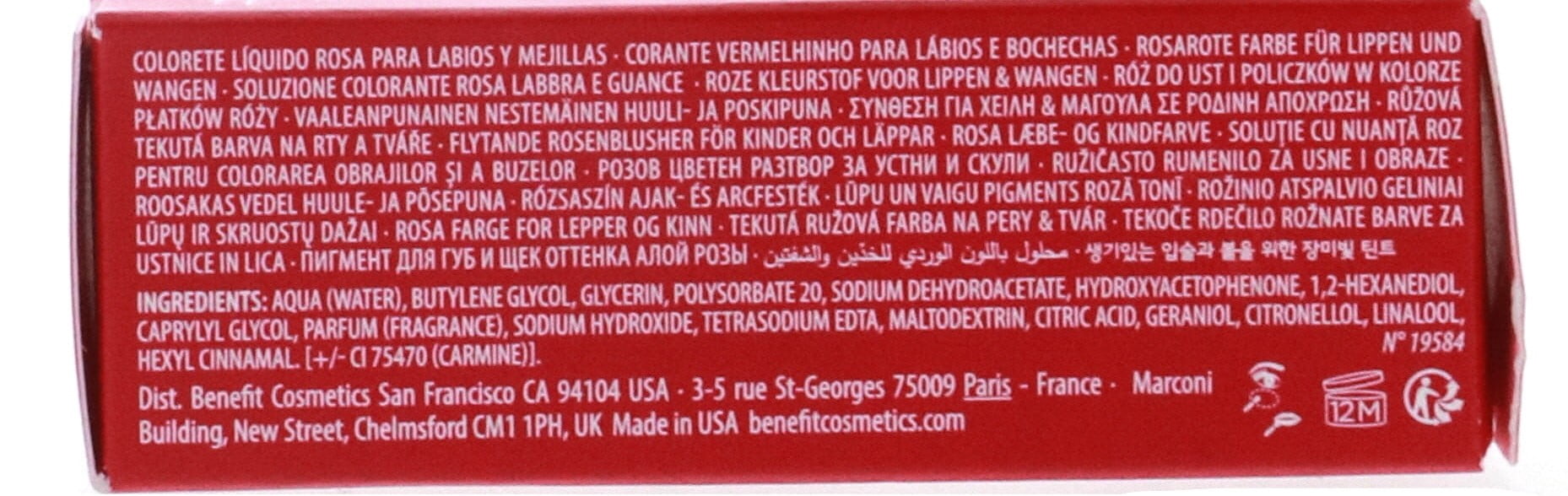 Benefit Benetint Rose-Tinted Lip & Cheek Stain, 0.2 oz