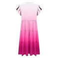thumbnail image 5 of Vmvidoty Girls Summer Dresses Short Sleeve Ruffled Dress Hot Pink 11 Years, 5 of 8