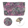 thumbnail image 4 of Unique Bargains 1 Pc Vintage Embossment Flower Makeup Bag Polyester Purple Medium, 4 of 5
