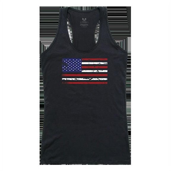 US Flag Graphic Tank Top, Black - Small