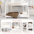 thumbnail image 5 of Leumius Twin Over Full Bunk Bed,Heavy Duty Metal Bed Frame with Ladder & Full-Length Guardrail for Teens Adults,Noise Free,White, 5 of 9