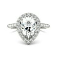 thumbnail image 2 of Charles & Colvard 14K White Gold Moissanite 10x7mm Pear Engagement Ring-Size 9 2.58cttw DEW, 2 of 5