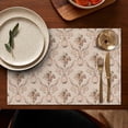 thumbnail image 4 of Pioneer Flower Floral Print Pattern Summer Placemats Table Placemats Set Of 6-Linen Kitchen Washable Placemats Table Mats 12x18 Inch Non-Slip Heat Resistant, 4 of 5