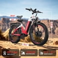 thumbnail image 6 of Seemoon 750W Dual Motor Electric Bike 28MPH 52V 20Ah 1040Wh Removable Battery 35-105 Miles 160Nm Climb 26" x 4.0" Fat Tire Off-Road Ebike, UL 2849, 6 of 9