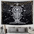 thumbnail image 2 of RV Tapiz de pared con calavera, tapices de esqueleto de meditación para colgar en la pared para sala de estar y dormitorio (calavera, M/130x150cm) oso de fresa Electrónica, 2 of 5