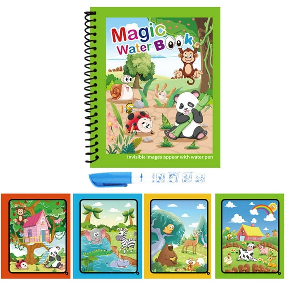 Hearth & Gear Children's Water Drawing Book Reusable Kindergarten Puzzle Coloring Book Baby Repeatedly Water Picture Book Birds of Prey Poster Dino Poster Poster Set Metal Poster Motivation Poster