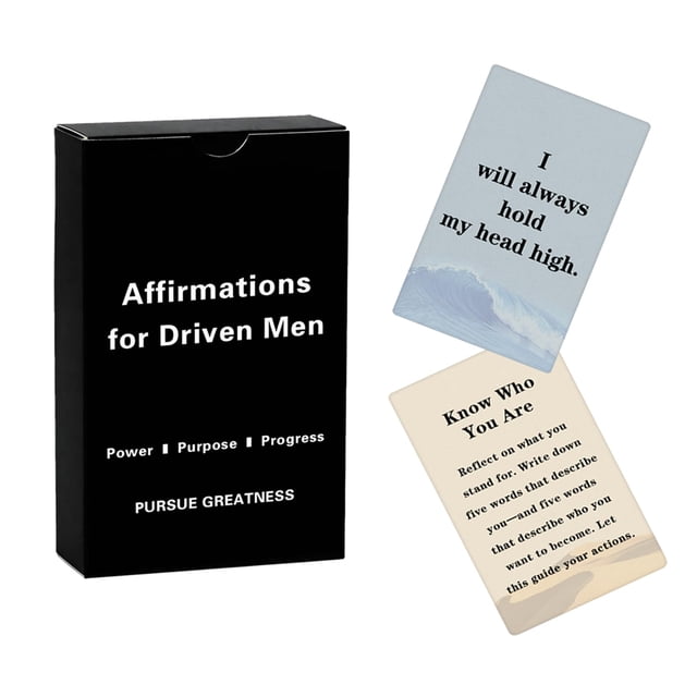 Tarjetas de afirmaciones Lapsia de mentalidad motivacional para hombres